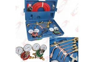 OXYGEN & ACETYLENE WELDING CUTTING OUTFIT TORCH SET GAS WELDER KIT w/15FT HOSES